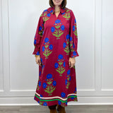 Holiday Garden Dress - Burgundy Long Dresses Jodifl