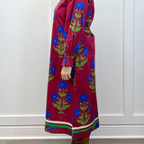 Holiday Garden Dress - Burgundy Long Dresses Jodifl