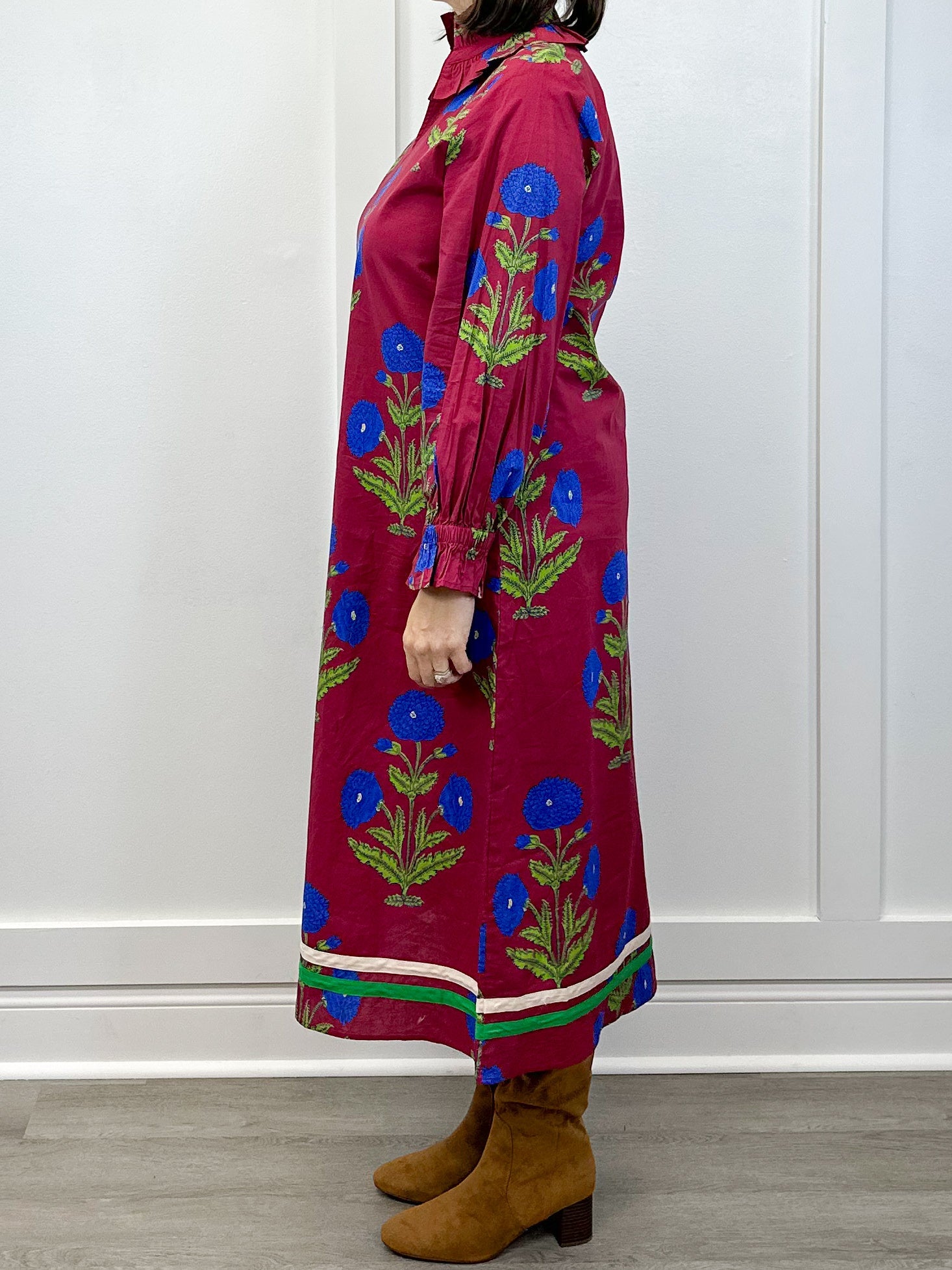 Holiday Garden Dress - Burgundy Long Dresses Jodifl