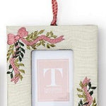 Holiday Memories Embroidered Photo Frame Ornament - Assorted Home Decor Two's Company Bow Corners