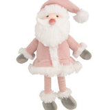 Holiday Plush Pals - Assorted Seasonal Mudpie Pink Santa
