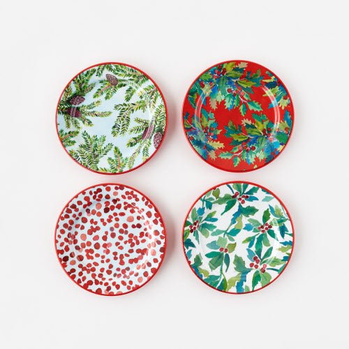 Holly & Berries Enamel Plate - Assorted Seasonal One Hundred 80 Degrees