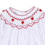 Holly Bishop Footie - White/Red Baby Sleepwear Magnolia Baby