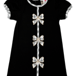 Holly Bow Dress - Black - Sugar Babies Children's Boutique/Meg's Shoppe
