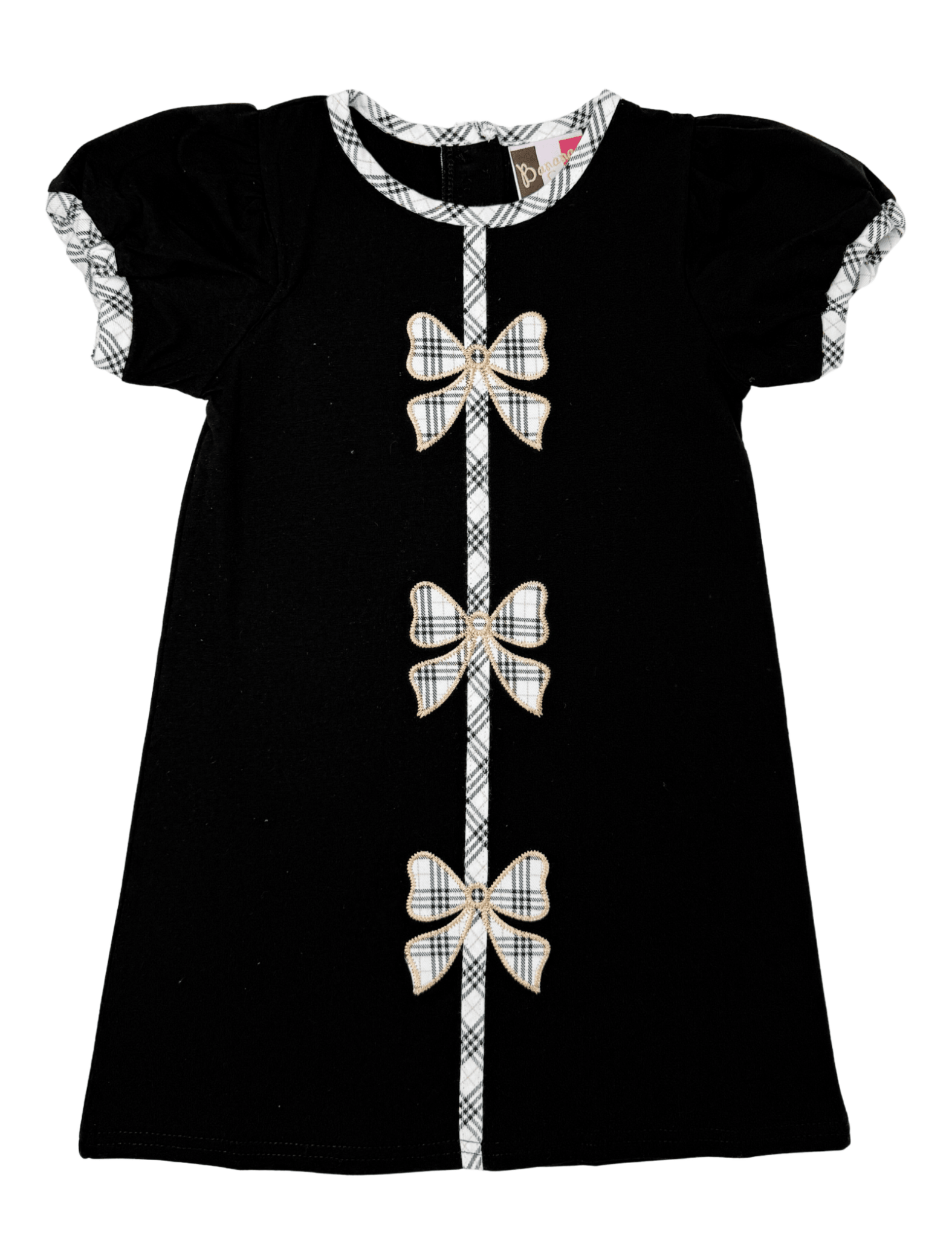 Holly Bow Dress - Black - Sugar Babies Children's Boutique/Meg's Shoppe