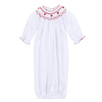 Holly Red Bishop Gown - White/Red Baby Sleepwear Magnolia Baby