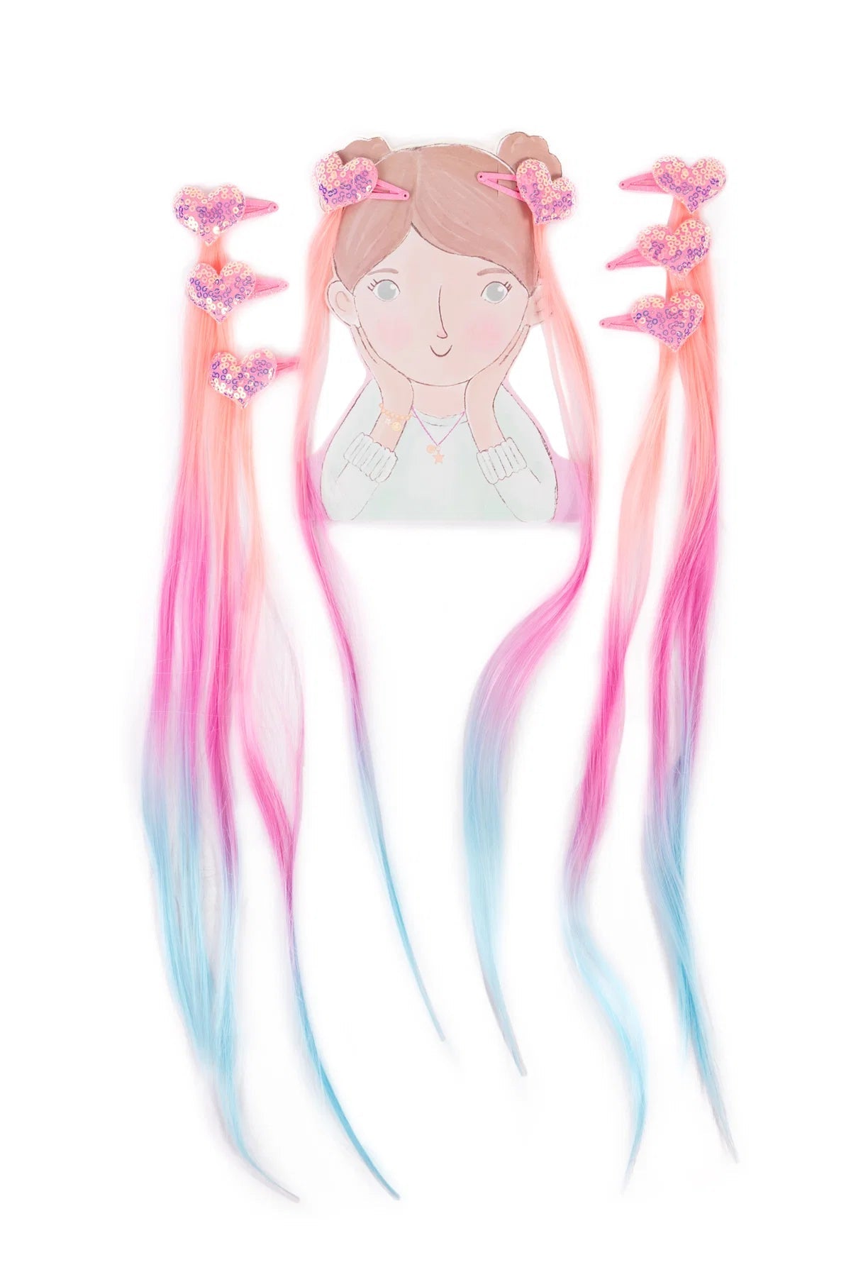 Hollywood Hearts Hair Extensions - Sugar Babies Children's Boutique/Meg's Shoppe