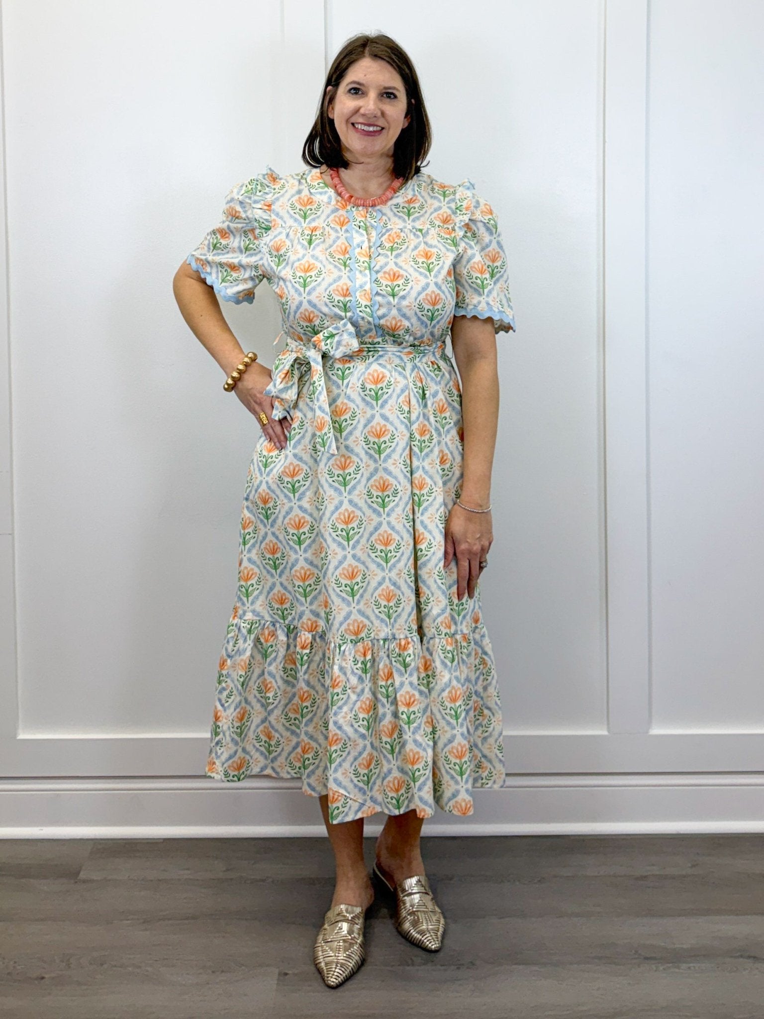 Honey Petal Dress - Apricot Long Dresses Jodifl