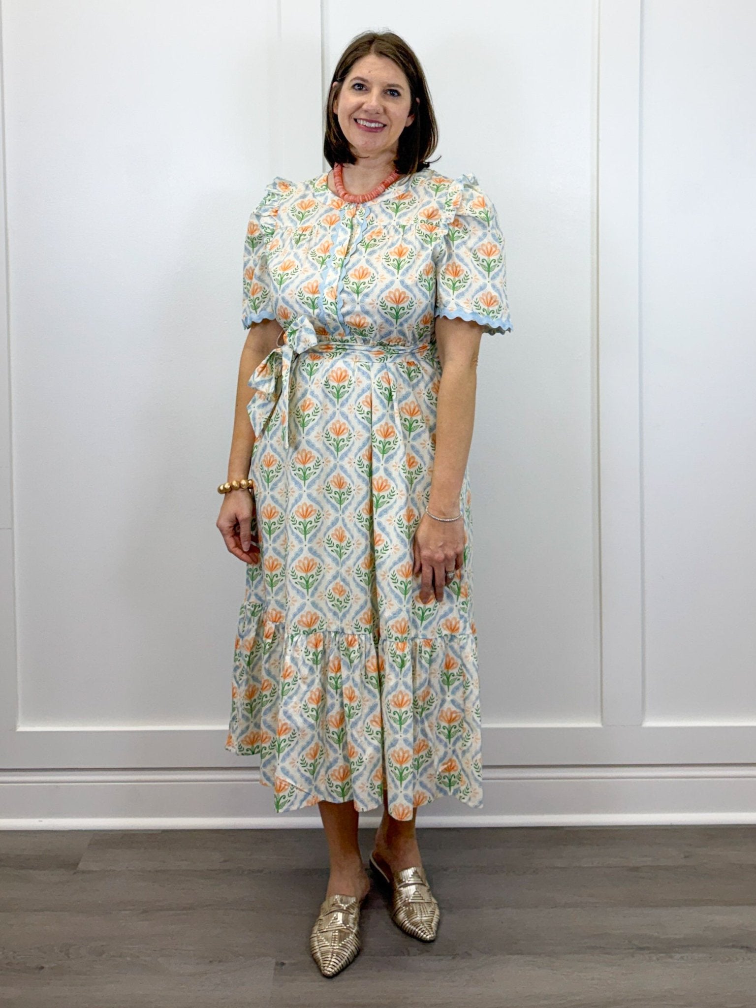 Honey Petal Dress - Apricot Long Dresses Jodifl