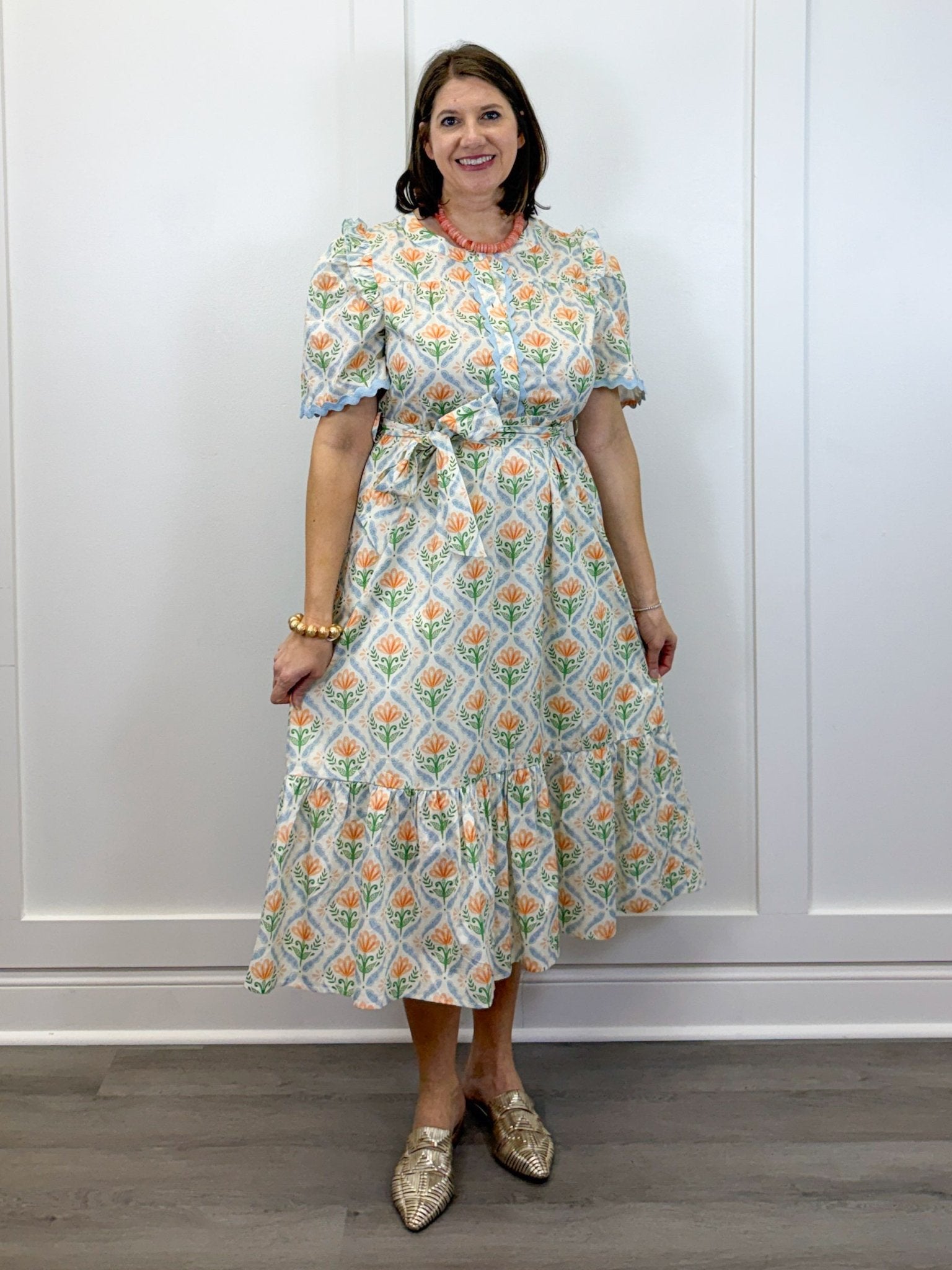 Honey Petal Dress - Apricot Long Dresses Jodifl