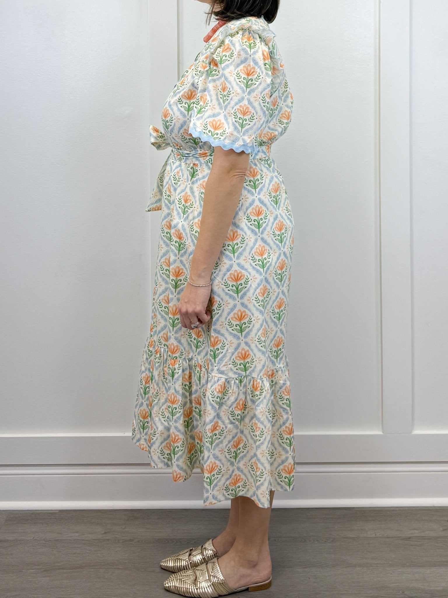 Honey Petal Dress - Apricot Long Dresses Jodifl