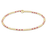 Hope Joy Pattern 2mm Bead Bracelet - Bright Pink Bracelets enewton