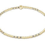 Hope Joy Pattern 2mm Bead Bracelet - Taupe With A Twist - Sugar Babies Children's Boutique/Meg's Shoppe
