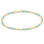 Hope Joy Pattern 2mm Bead Bracelet - Turquoise Bracelets enewton
