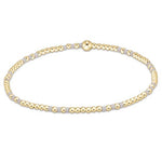 Hope Joy Pattern 2mm Bead Bracelet - White Bracelets enewton