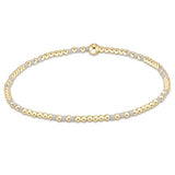 Hope Joy Pattern 2mm Bead Bracelet - White Bracelets enewton