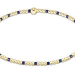Hope Sincerity Pattern 2mm Bead Bracelet - Blue Metallic - Sugar Babies Children's Boutique/Meg's Shoppe