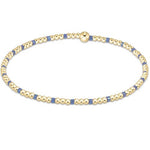 Hope Sincerity Pattern 2mm Bead Bracelet - Bright Blue Bracelets enewton