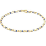 Hope Sincerity Pattern 2mm Bead Bracelet - Bright Blue Bracelets enewton