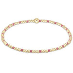 Hope Sincerity Pattern 2mm Bead Bracelet - Bright Pink Bracelets enewton