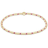Hope Sincerity Pattern 2mm Bead Bracelet - Bright Pink Bracelets enewton