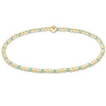 Hope Sincerity Pattern 2mm Bead Bracelet - Mint Bracelets enewton