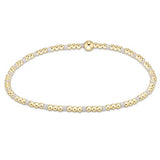 Hope Sincerity Pattern 2mm Bead Bracelet - White Bracelets enewton