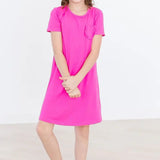 Hot Pink T-Shirt Dress Girls Play Dresses Mila & Rose