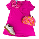 Hot Pink T-Shirt Dress Girls Play Dresses Mila & Rose