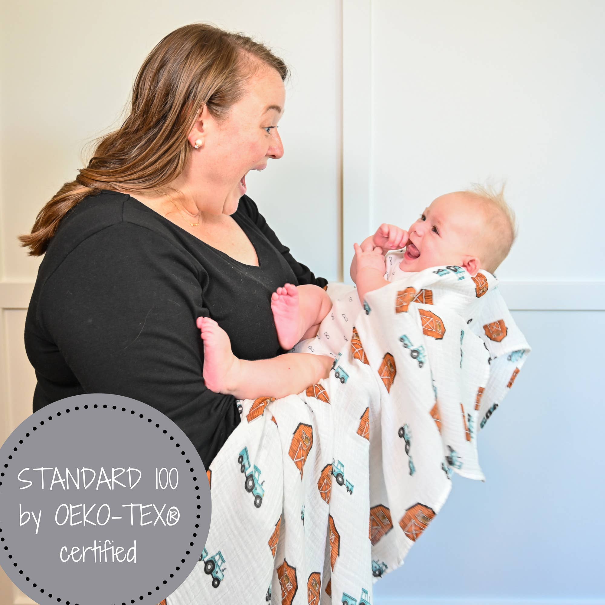 How We Roll Baby Muslin Swaddle Blanket Baby Accessories LollyBanks