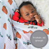 How We Roll Baby Muslin Swaddle Blanket Baby Accessories LollyBanks