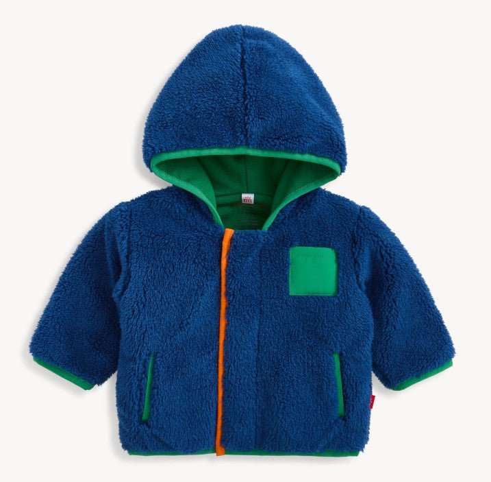 Hudson Bay Sherpa Boys Jacket w/ Stripe Rib - Sugar Babies Children's Boutique/Meg's Shoppe