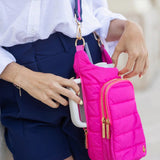 HydroBag Handle - Bright Pink with Pink and Navy Striped Strap Purses + Totes WanderFull