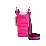 HydroBag Handle - Bright Pink with Pink and Navy Striped Strap Purses + Totes WanderFull
