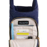 HydroBag Handle - Navy Matte w/ Solid Vegan Leather Strap Purses + Totes WanderFull