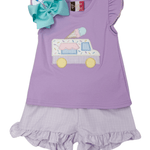 I Scream, You Scream A/S Short Set Girls Sets Banana Split