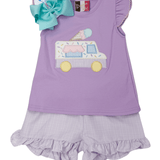 I Scream, You Scream A/S Short Set Girls Sets Banana Split