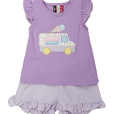 I Scream, You Scream A/S Short Set Girls Sets Banana Split