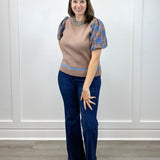 Indy Top - Lace Mocha Sweaters FATE