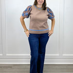 Indy Top - Lace Mocha Sweaters FATE