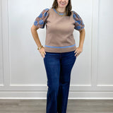 Indy Top - Lace Mocha Sweaters FATE