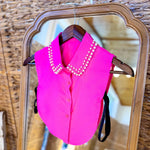 Instant Elevation Faux Collar - Hot Pink Pearl Misc Accessories Giddy Up Glamour