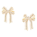 Isla Bow Earrings - Gold/Pearl Earrings Michelle McDowell