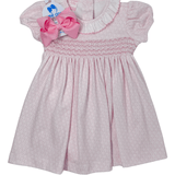 Ivanna Flower Knit Dress - Pink Girls Occasion Dresses Petit Bebe