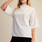 Ivory Hour Mock Neck Top - Sugar Babies Children's Boutique/Meg's Shoppe