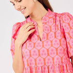 Ivy Dress - Rosette Charm Pink Long Dresses Mary Square