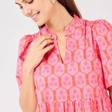 Ivy Dress - Rosette Charm Pink Long Dresses Mary Square