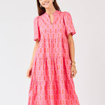 Ivy Dress - Rosette Charm Pink Long Dresses Mary Square