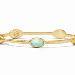 Ivy Stone Bangle Iridescent Aquamarine Blue - Medium Bracelets Julie Vos