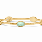 Ivy Stone Bangle Iridescent Aquamarine Blue - Medium Bracelets Julie Vos